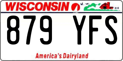 WI license plate 879YFS