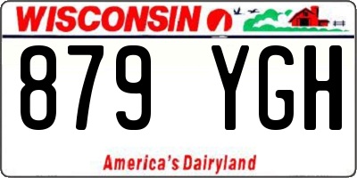 WI license plate 879YGH