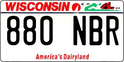 WI license plate 880NBR