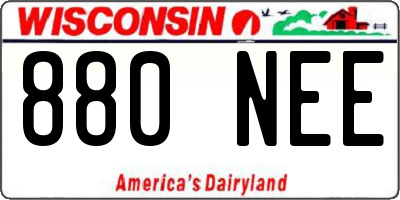 WI license plate 880NEE