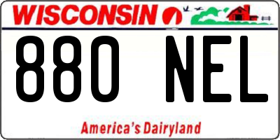 WI license plate 880NEL