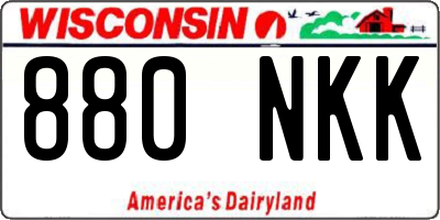 WI license plate 880NKK
