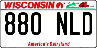 WI license plate 880NLD