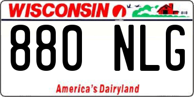 WI license plate 880NLG