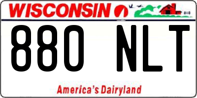 WI license plate 880NLT