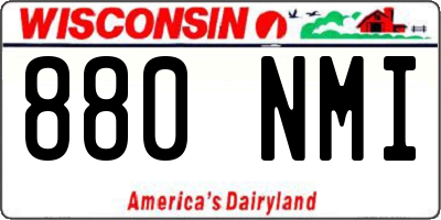 WI license plate 880NMI