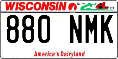 WI license plate 880NMK