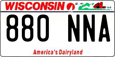 WI license plate 880NNA