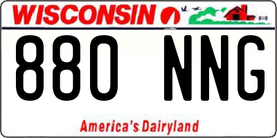 WI license plate 880NNG