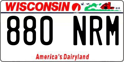 WI license plate 880NRM
