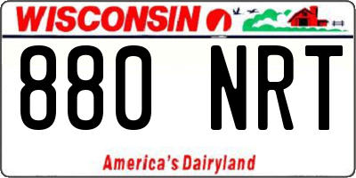 WI license plate 880NRT