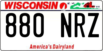 WI license plate 880NRZ