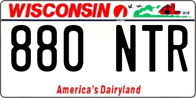 WI license plate 880NTR