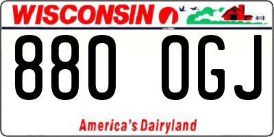 WI license plate 880OGJ