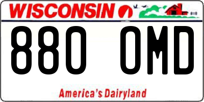 WI license plate 880OMD