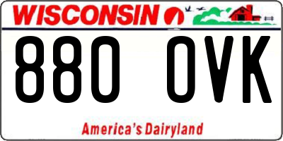 WI license plate 880OVK