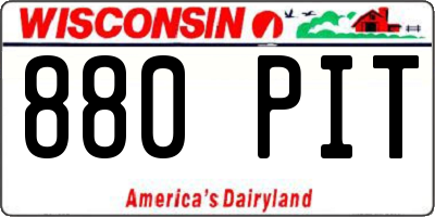 WI license plate 880PIT