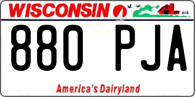 WI license plate 880PJA