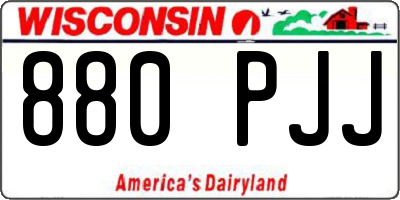 WI license plate 880PJJ