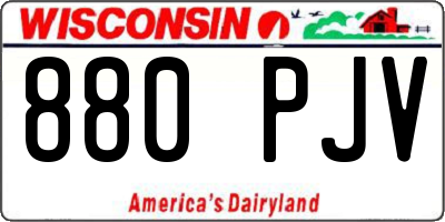 WI license plate 880PJV