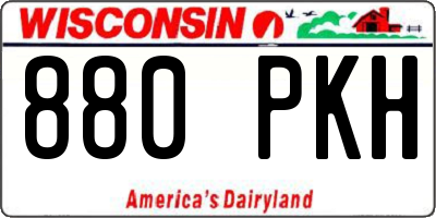 WI license plate 880PKH