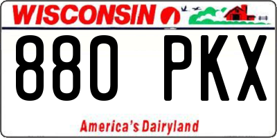 WI license plate 880PKX