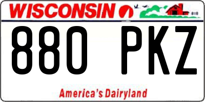 WI license plate 880PKZ