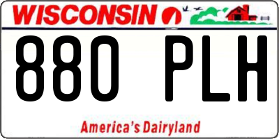 WI license plate 880PLH