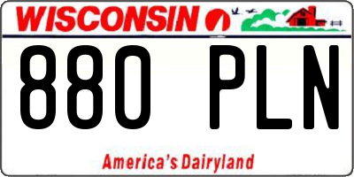 WI license plate 880PLN