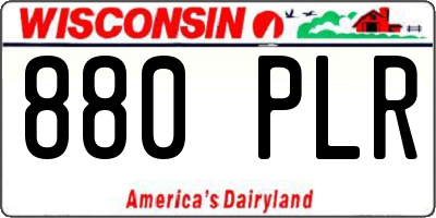 WI license plate 880PLR