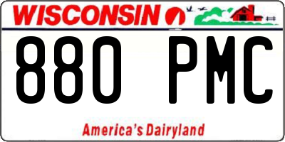 WI license plate 880PMC