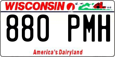 WI license plate 880PMH