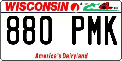 WI license plate 880PMK