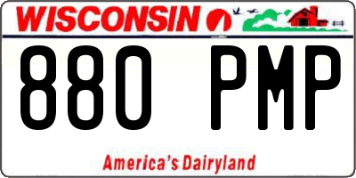 WI license plate 880PMP