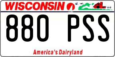 WI license plate 880PSS