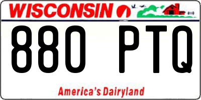 WI license plate 880PTQ