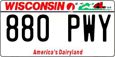 WI license plate 880PWY