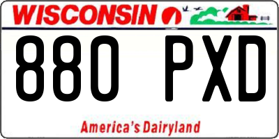 WI license plate 880PXD