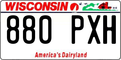 WI license plate 880PXH