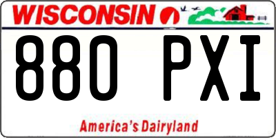 WI license plate 880PXI