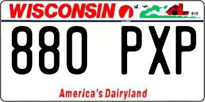 WI license plate 880PXP