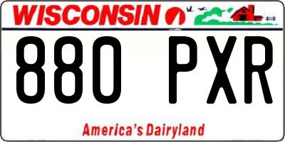 WI license plate 880PXR