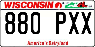 WI license plate 880PXX