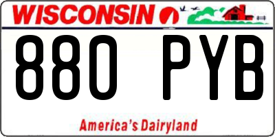 WI license plate 880PYB