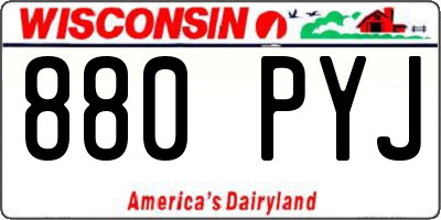 WI license plate 880PYJ