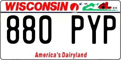 WI license plate 880PYP