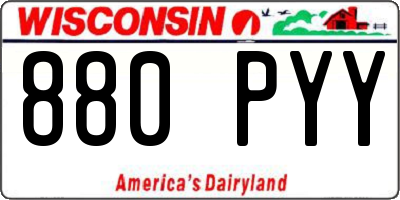 WI license plate 880PYY