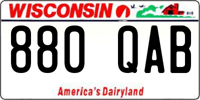 WI license plate 880QAB