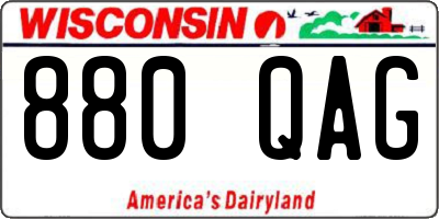 WI license plate 880QAG