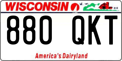 WI license plate 880QKT